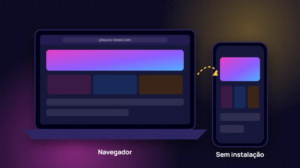 Versão pelo navegador no notebook e no celular